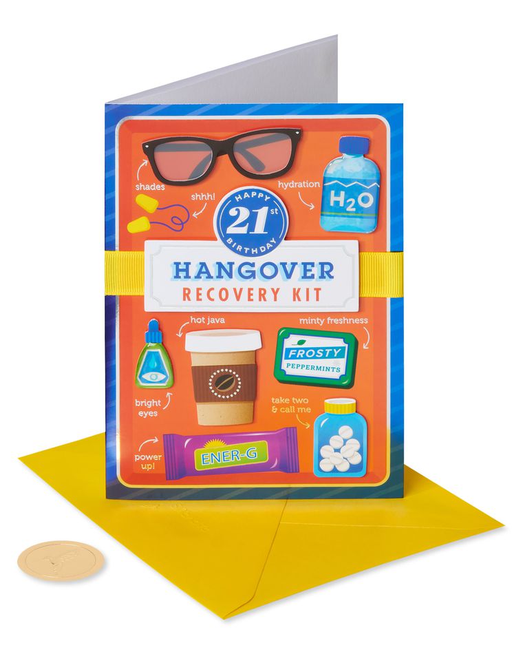 Hangover Recovery Kit 21st Birthday Greeting Card 