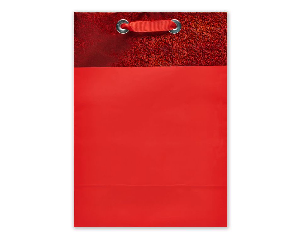 jumbo red metallic gift bag