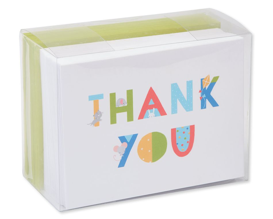 Baby Icons Thank-You Cards and Envelopes, 50-Count