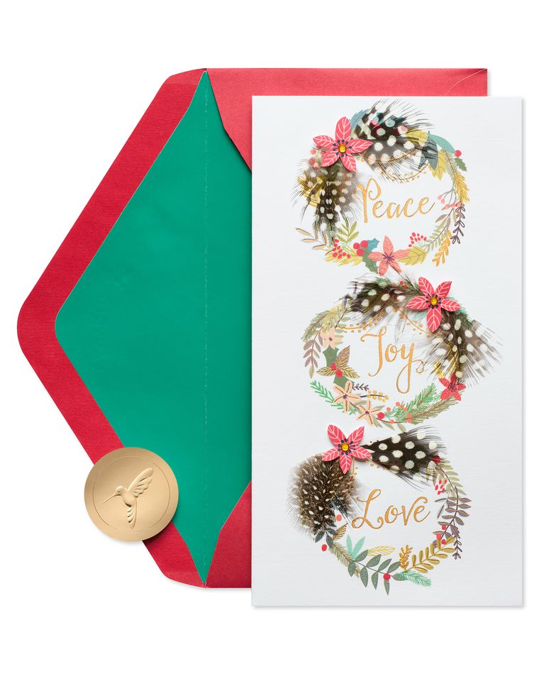 Boho Wreath Holiday Greeting Card