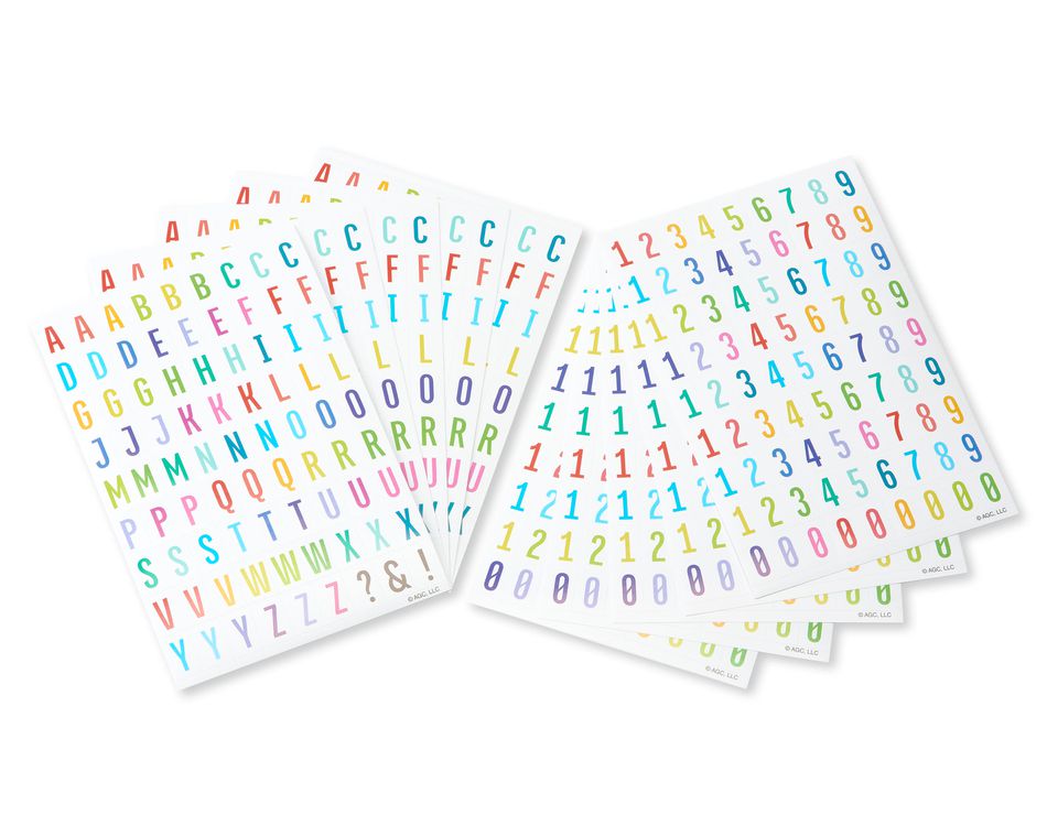 Letters and Numbers Stickers, 810-Count