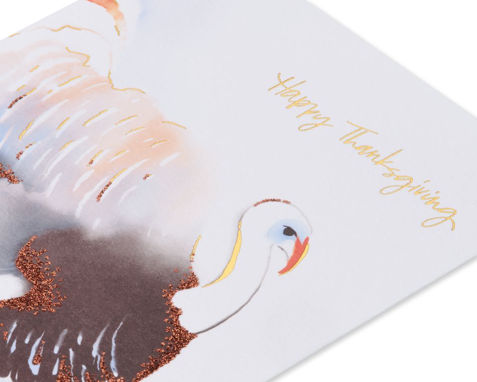 Painted Turkey Happy Thanksgiving Greeting Card