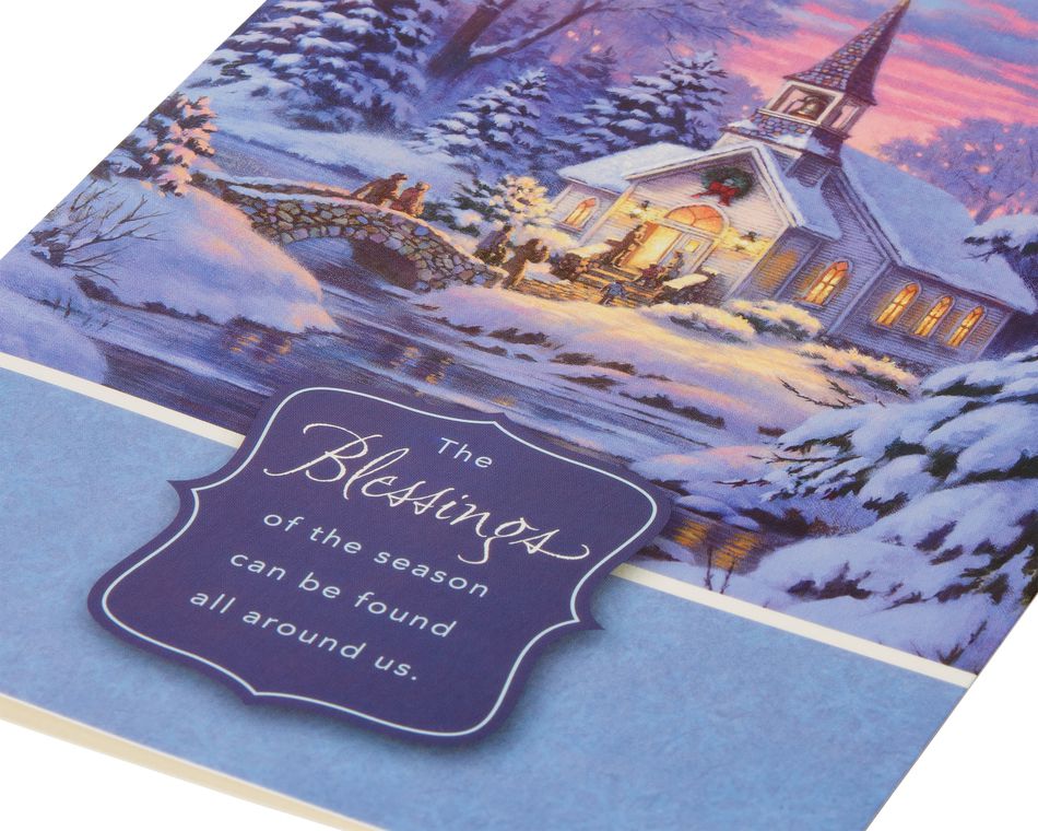 Church in a Snowy Village Christmas Boxed Cards, 14 Count