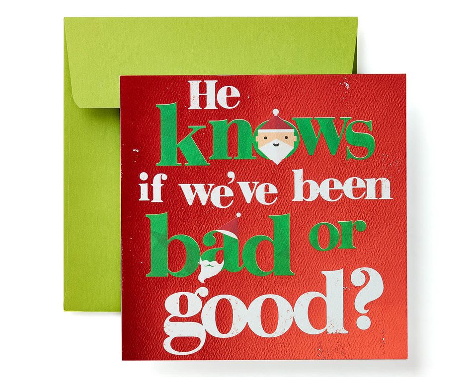 Bad or Good Christmas Greeting Card