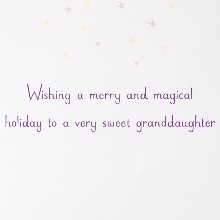 Merry and Magical Holiday Christmas Greeting Card for Granddaughter