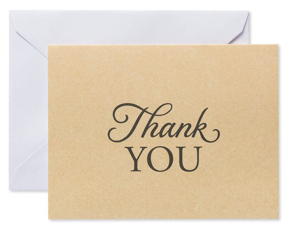 Kraft Business card size thank you cards for your small business