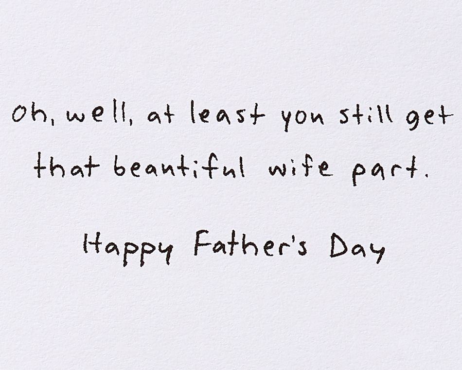Beautiful Wife Father's Day Greeting Card from Wife