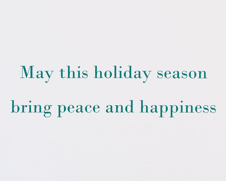 Peace and Happiness Christmas Boxed Cards, Wreath, 12-Count
