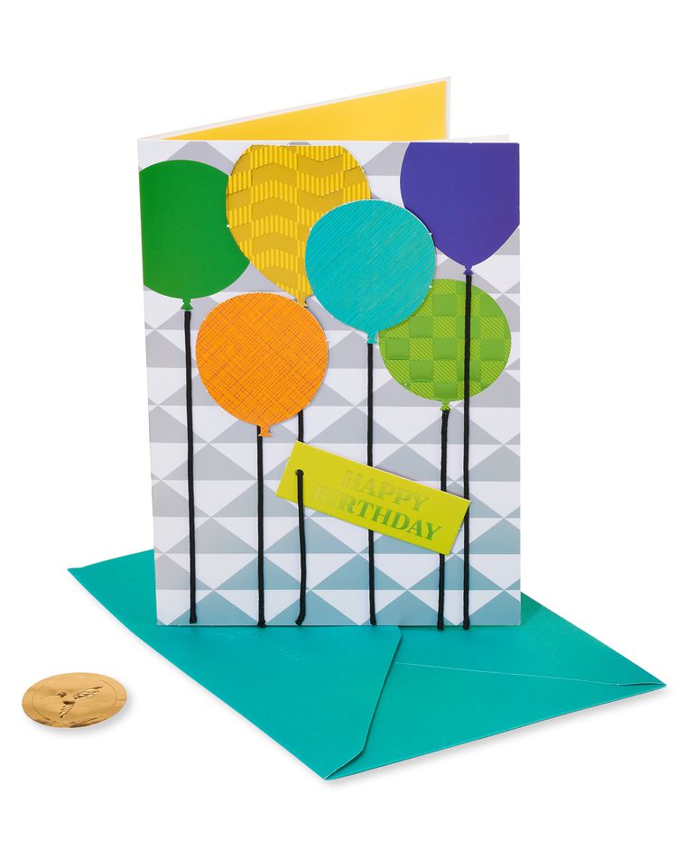 Colorful Balloons Birthday Greeting Card