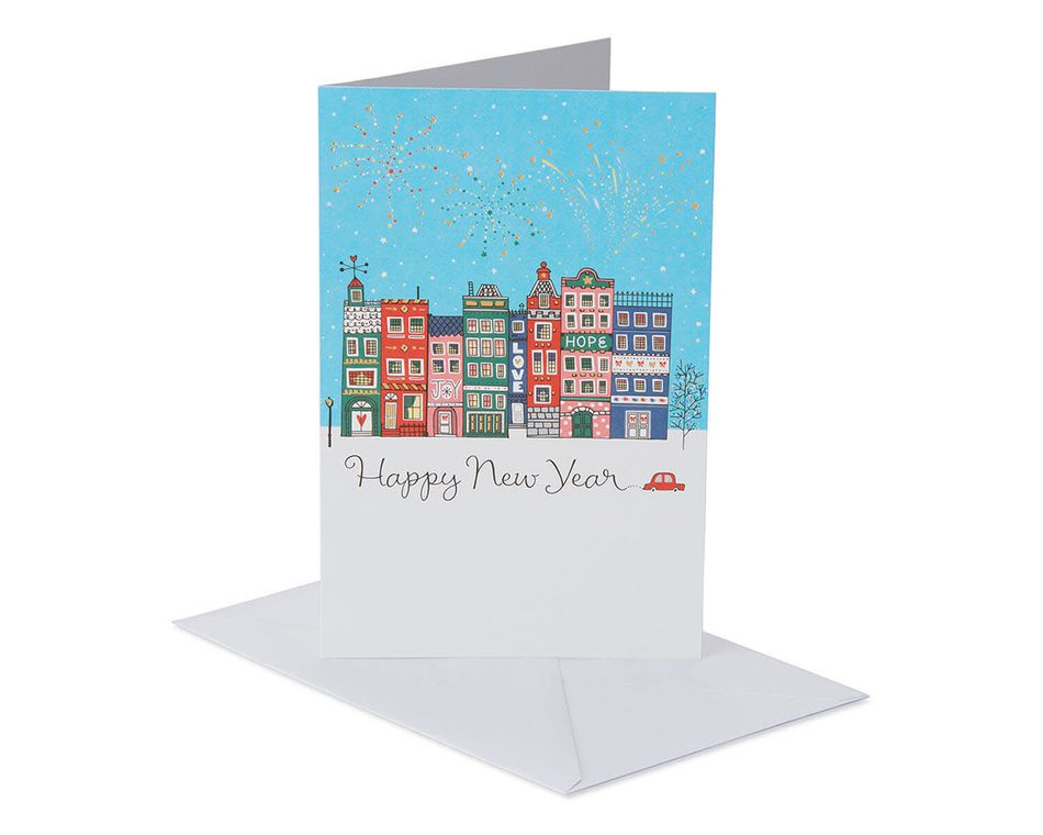 Cityscape Happy New Year Card, 6-Count