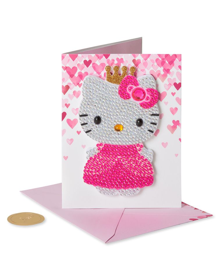 Gem Patch Hello Kitty Birthday Greeting Card 