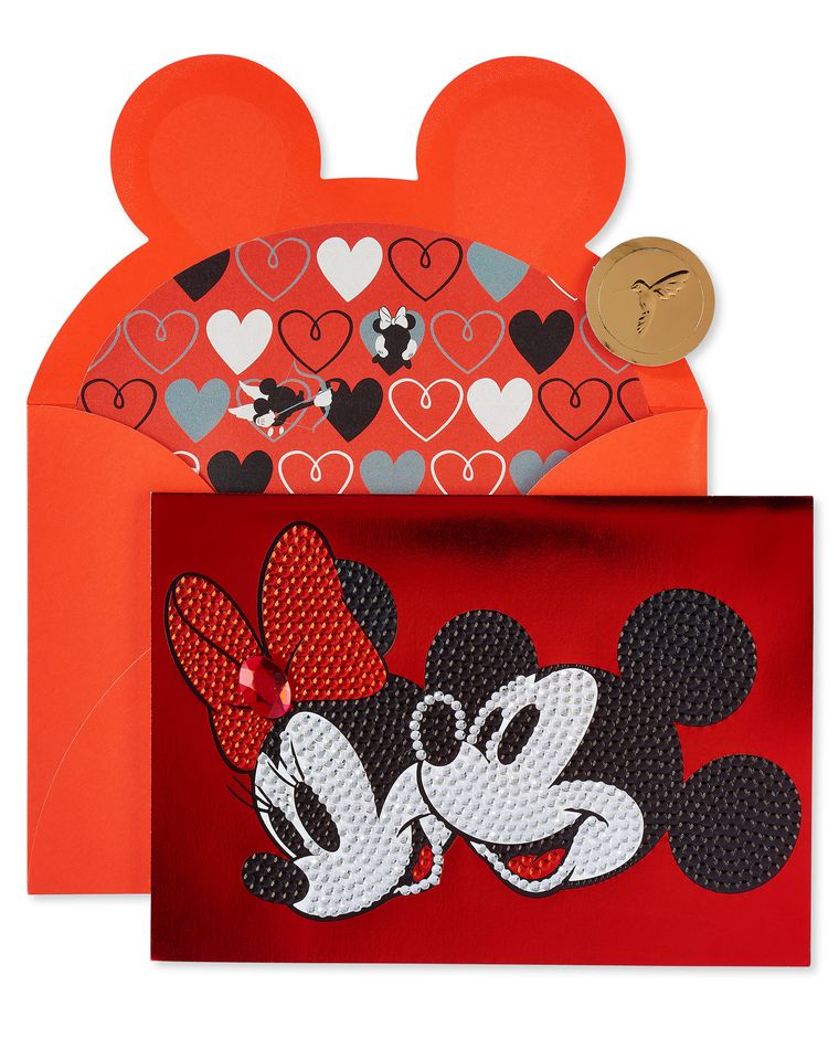 Minnie and Mickey Mouse Disney Blank Greeting Card