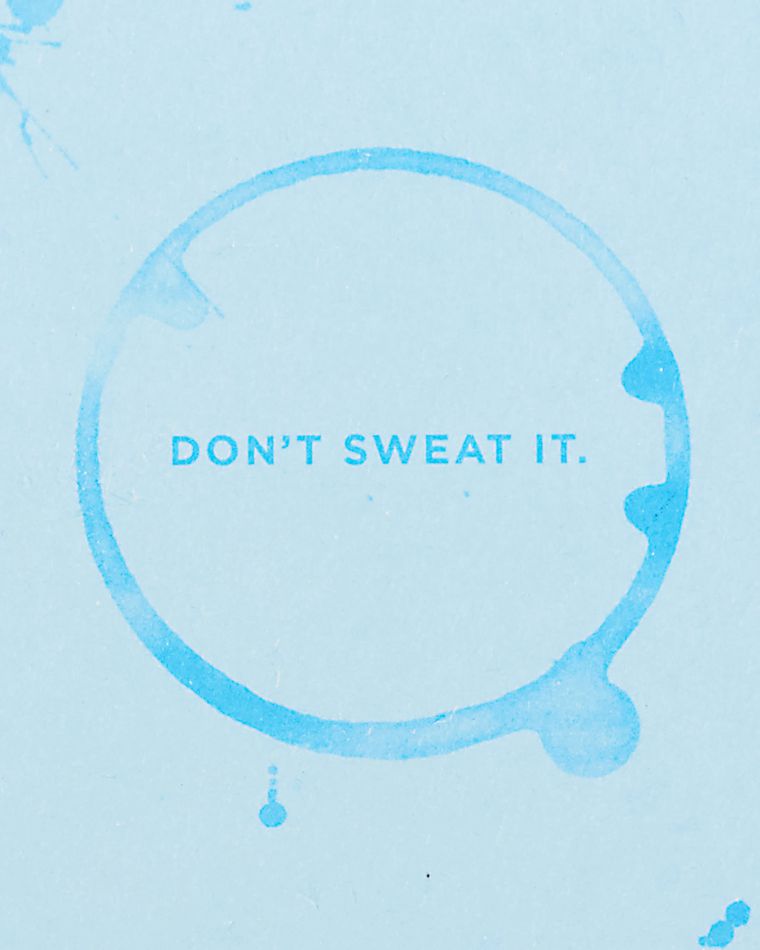 don't sweat it coasters (set of 8)