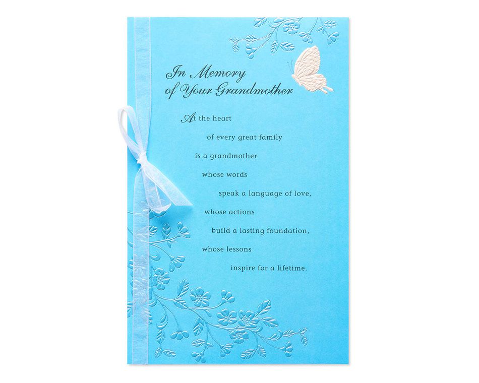 In Memory of Your Grandmother Sympathy Card 