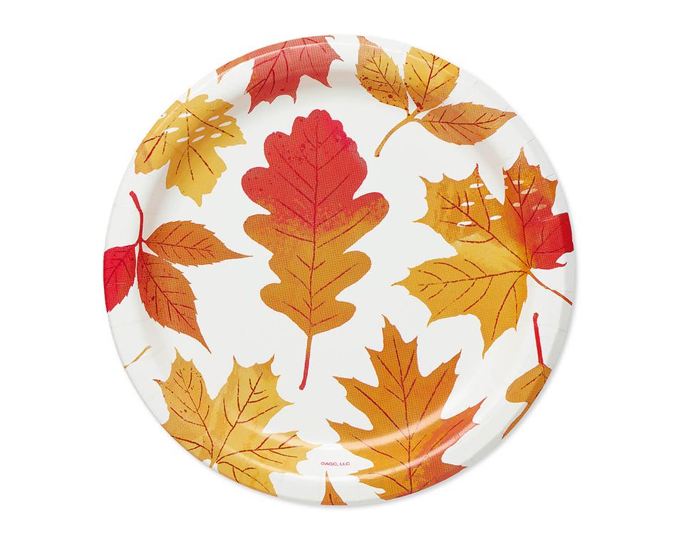 Autumn Days Paper Dessert Plates, 12-Count