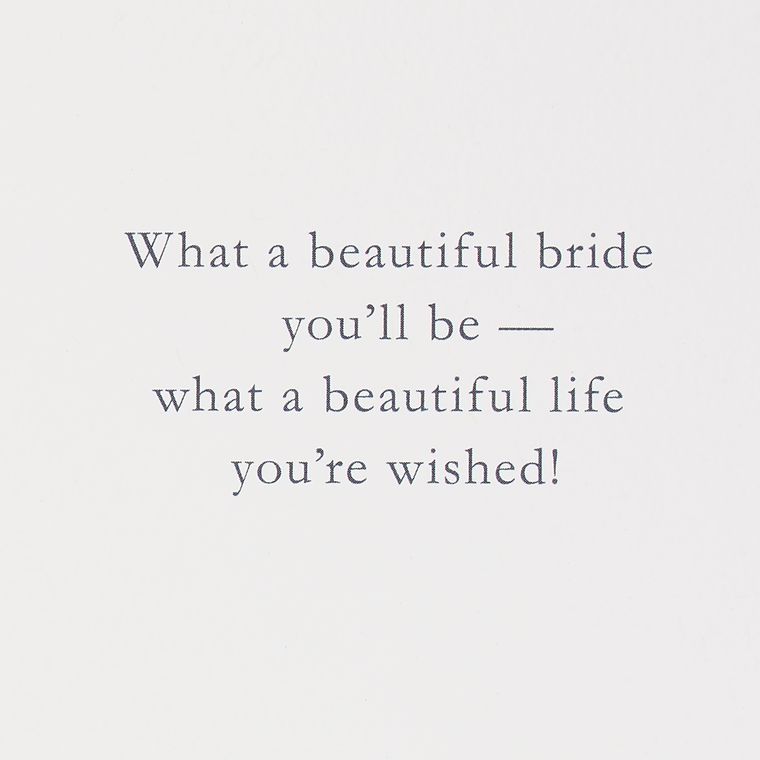 Beautiful Bride Wedding Card