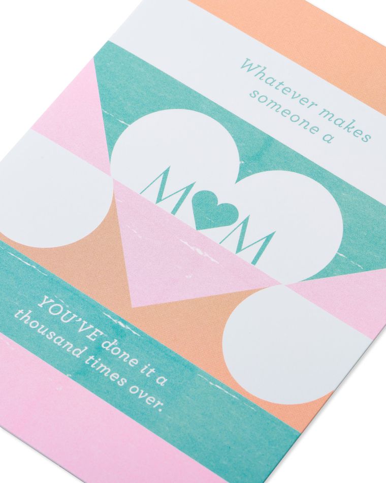 a thousand times over mother's day card