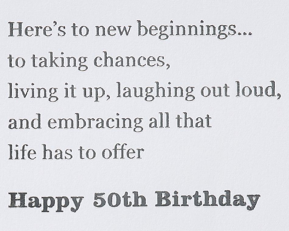 50th Birthday Greeting Card 
