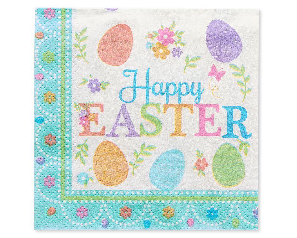 Lovely Easter Beverage Napkins, 16-Count