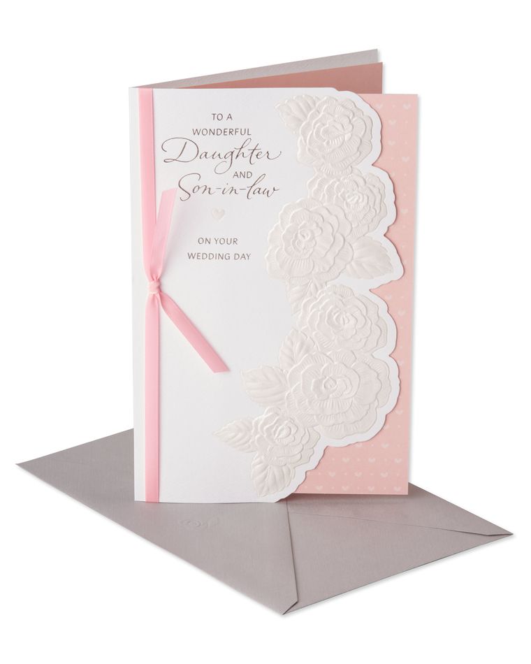 Daughter and Son-in-Law Wedding Card 