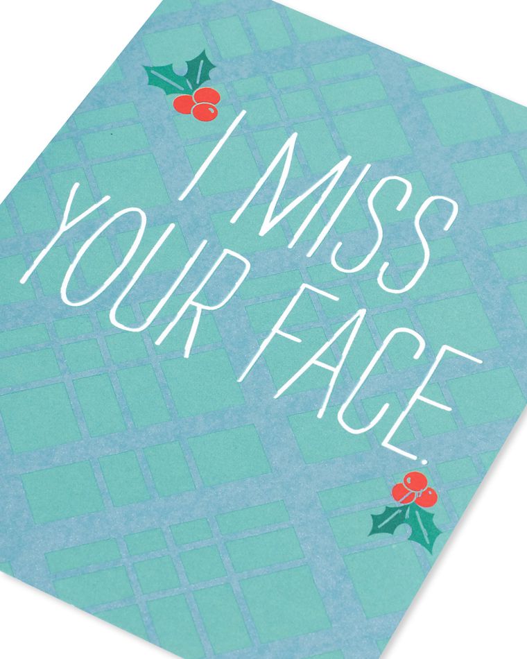 miss your face holiday card
