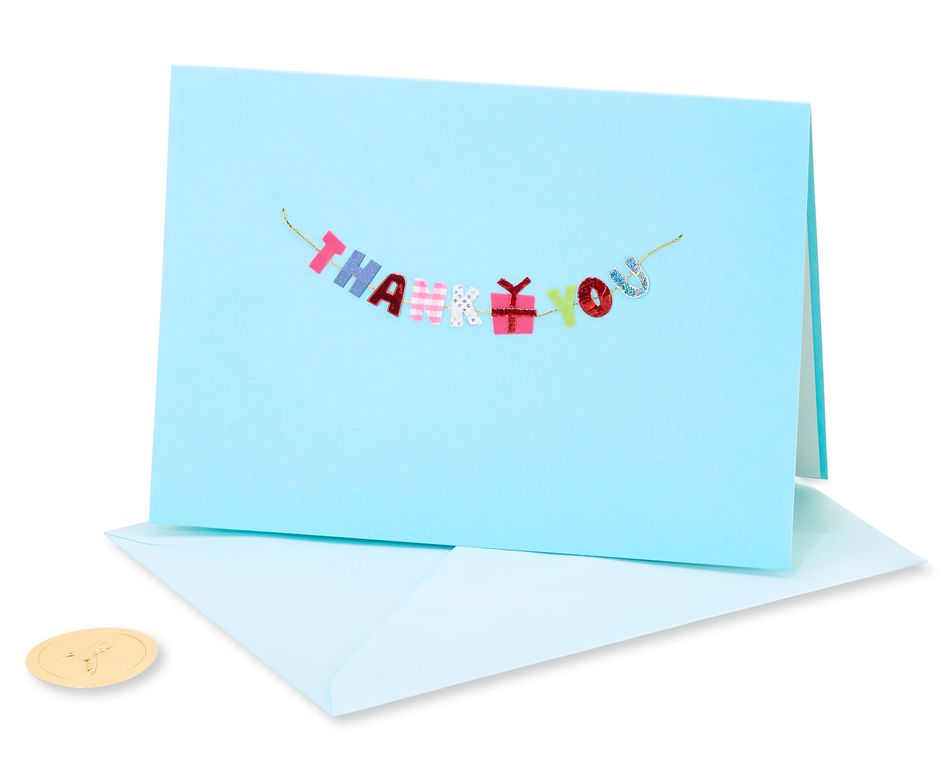Banner Blank Thank You Greeting Card 