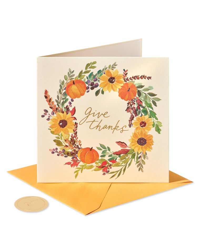 Give Thanks Thanksgiving Greeting Card