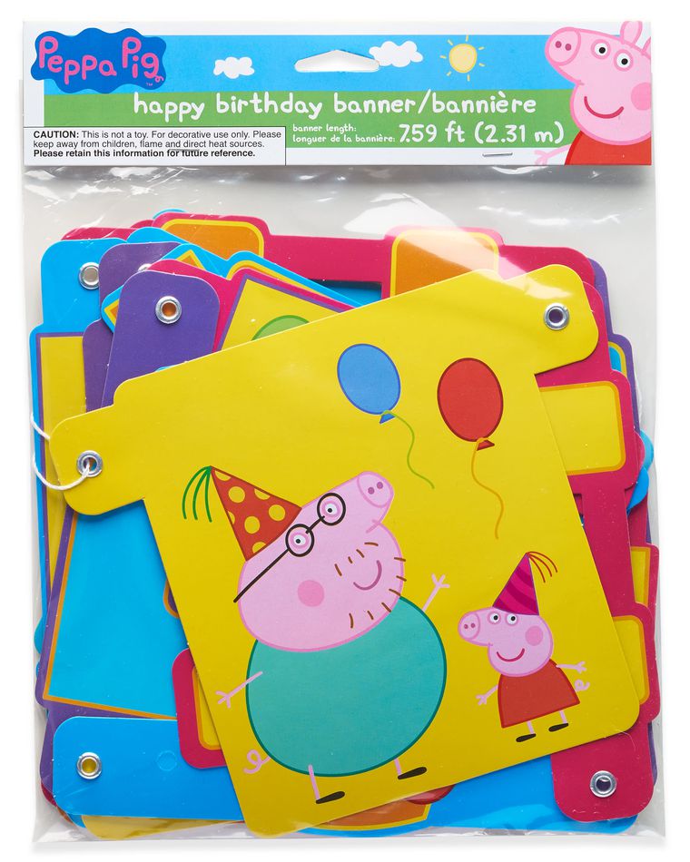 Peppa Pig Birthday Party Banner