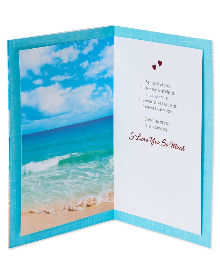 Beach Valentine's Day Card for Husband