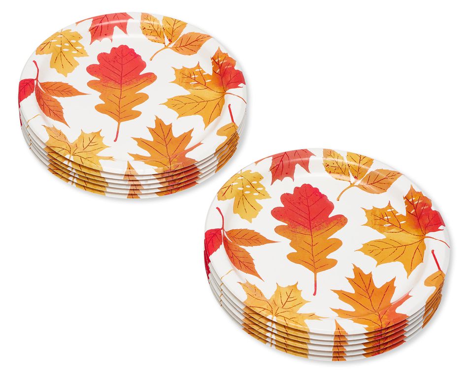 Autumn Days Paper Dessert Plates, 12-Count