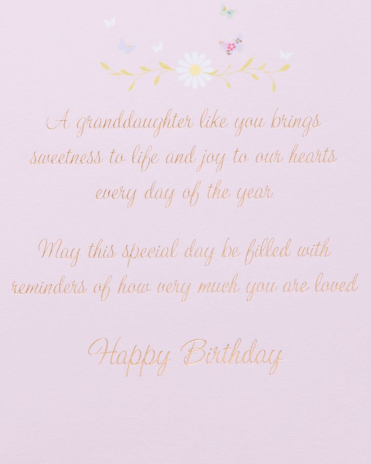 Brings Sweetness to Life Birthday Greeting Card for Granddaughter 