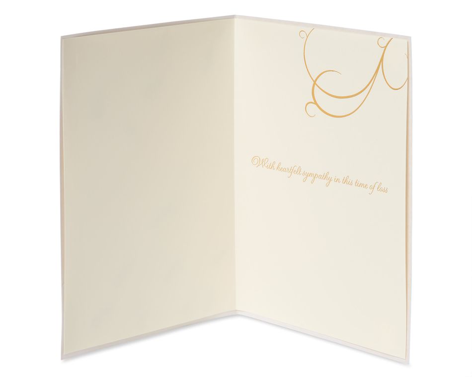 Teal and Gold Sympathy Greeting Card 