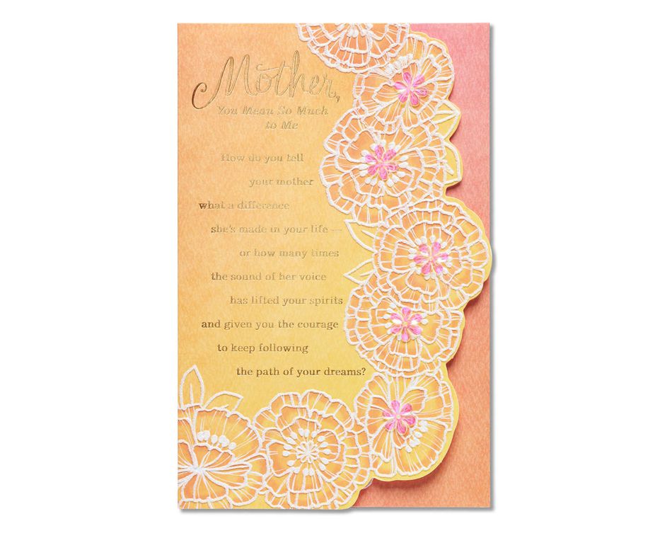 mean so much mother's day card