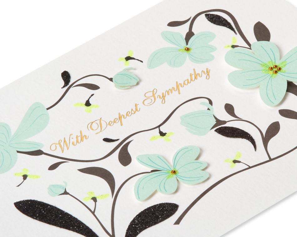 Paper Sculpted Floral Sympathy Greeting Card