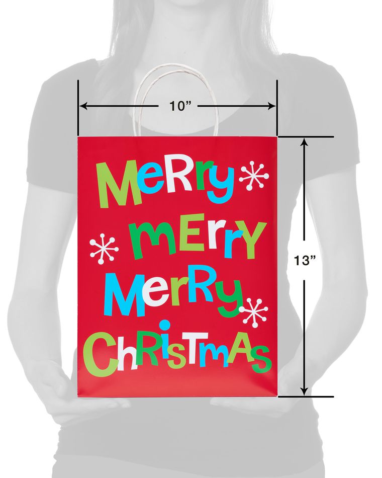 Merry Merry Merry Christmas Medium Gift Bag