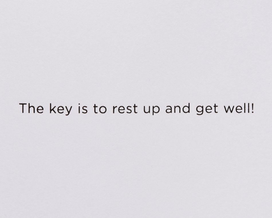 The Key to Recovery Get Well Soon Greeting Card 