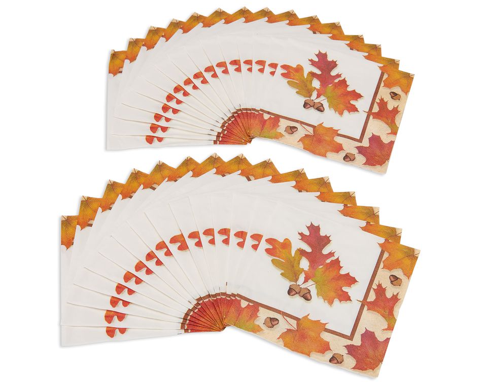 Autumn Days Beverage Napkins, 30 Count