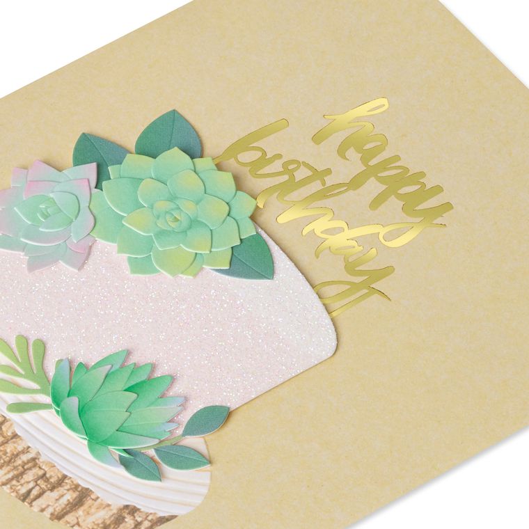 Succulents Birthday Greeting Card