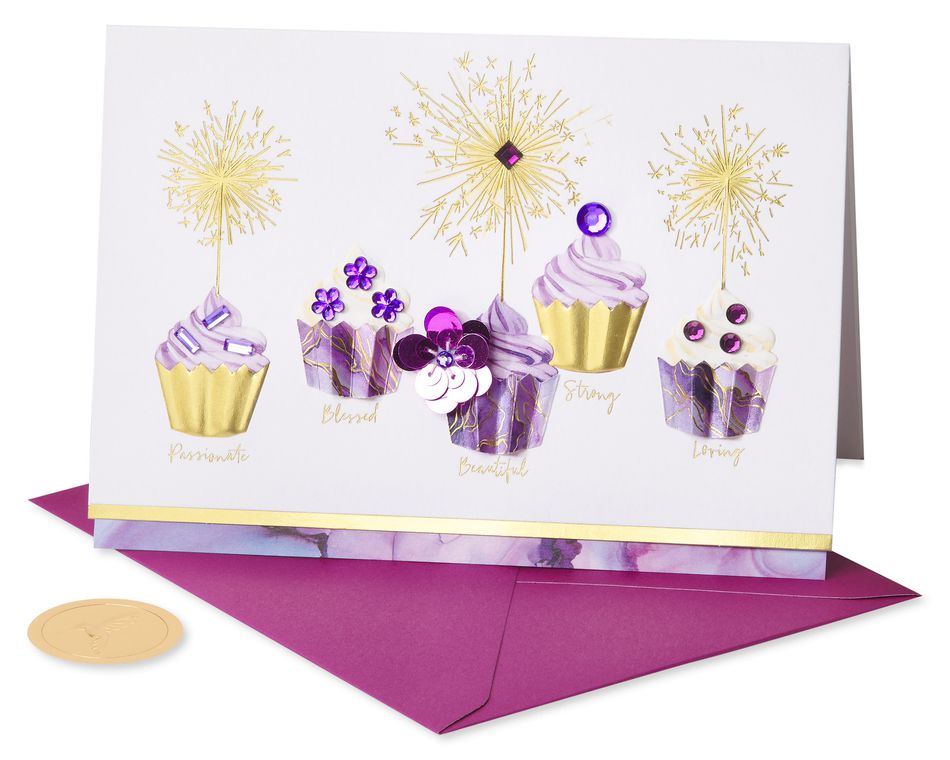 The Highest Regards Birthday Cupcake Greeting Card