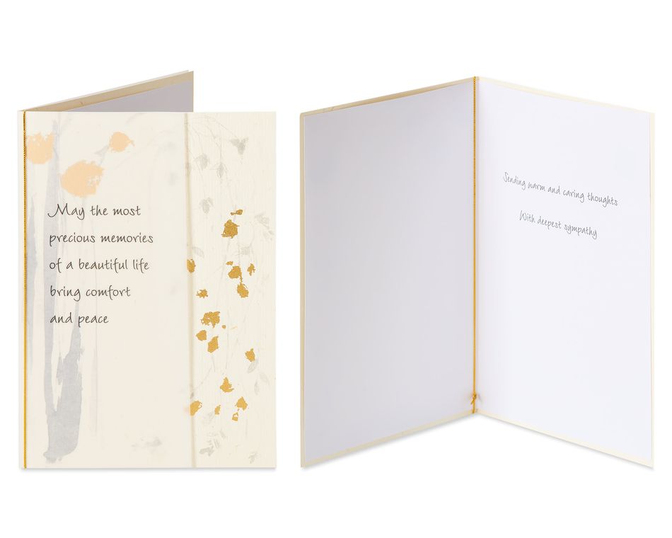 Gold Glitter Sympathy Greeting Card Bundle, 2-Count