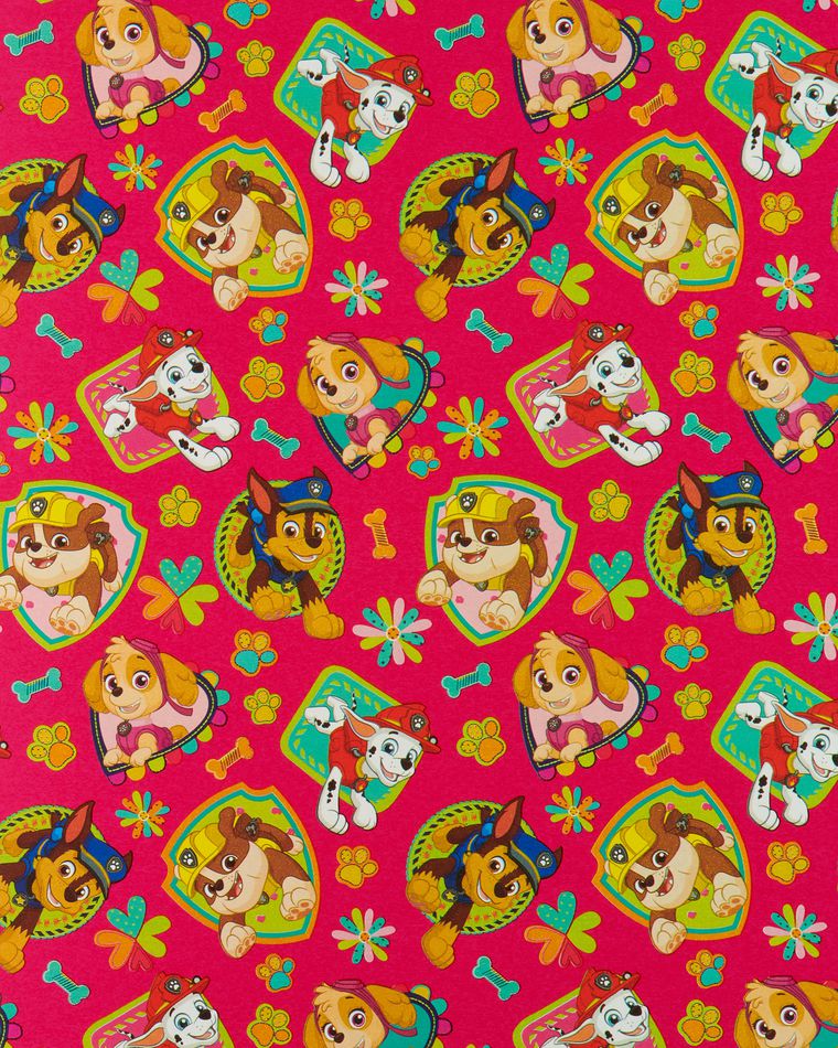 Paw Patrol Pink Wrapping Paper, 20 sq. ft