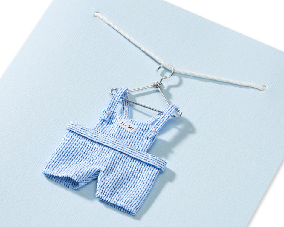 Tiny Tots Overalls New Baby Greeting Card