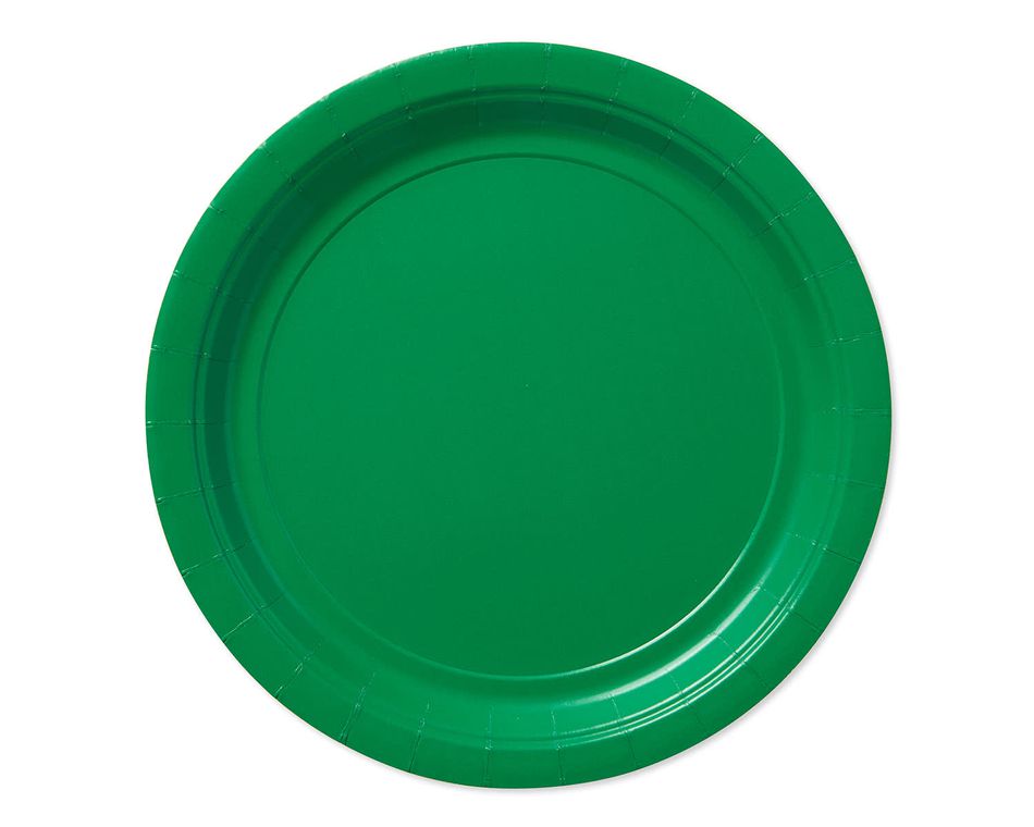 festive green dinner round paper plate 20 ct