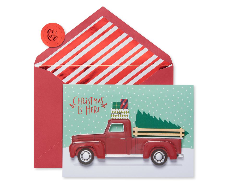 Premier Red Truck Christmas Card