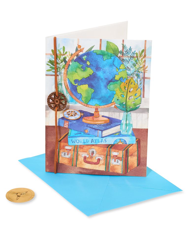 Travel The World Blank Greeting Card