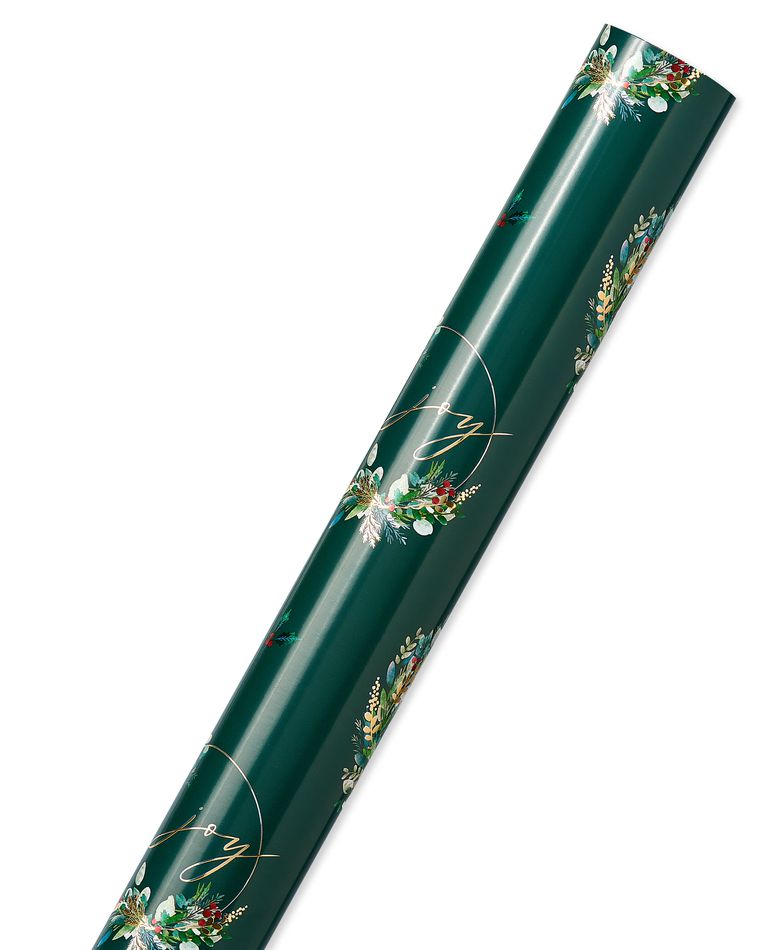 HOLIDAY JOYFUL TRADITIONS WREATH WRAPPING PAPER