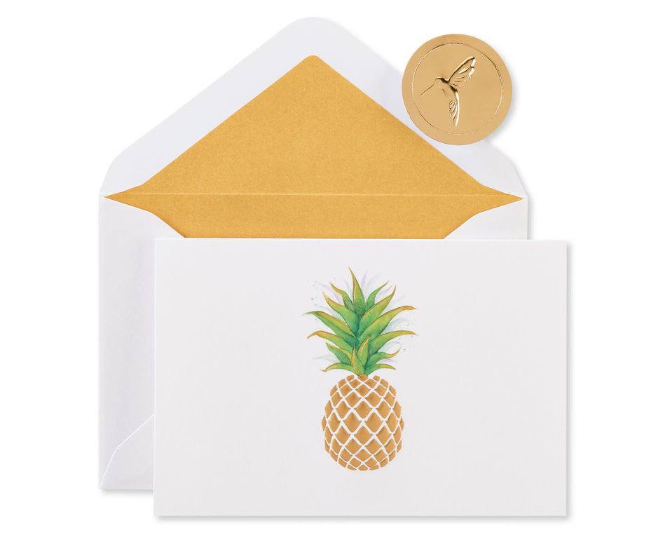 Pineapple Blank Cards with Envelopes, 16-Count