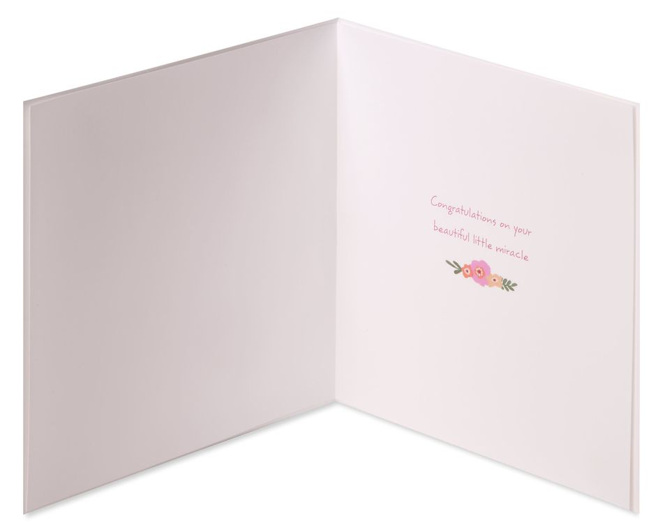 Little Miracle Baby Girl Greeting Card