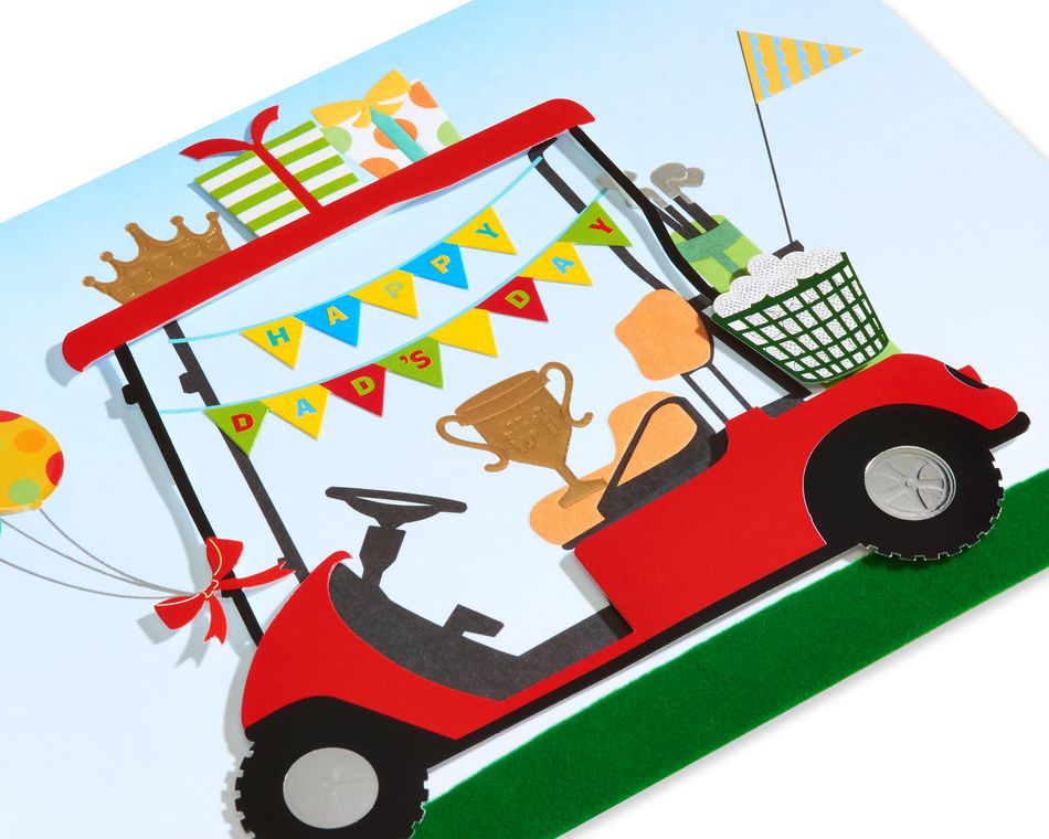 On Course Golf Father's Day Greeting Card