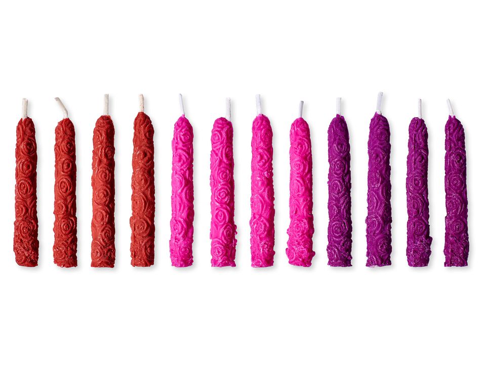 Roses Birthday Candles, 12-Count